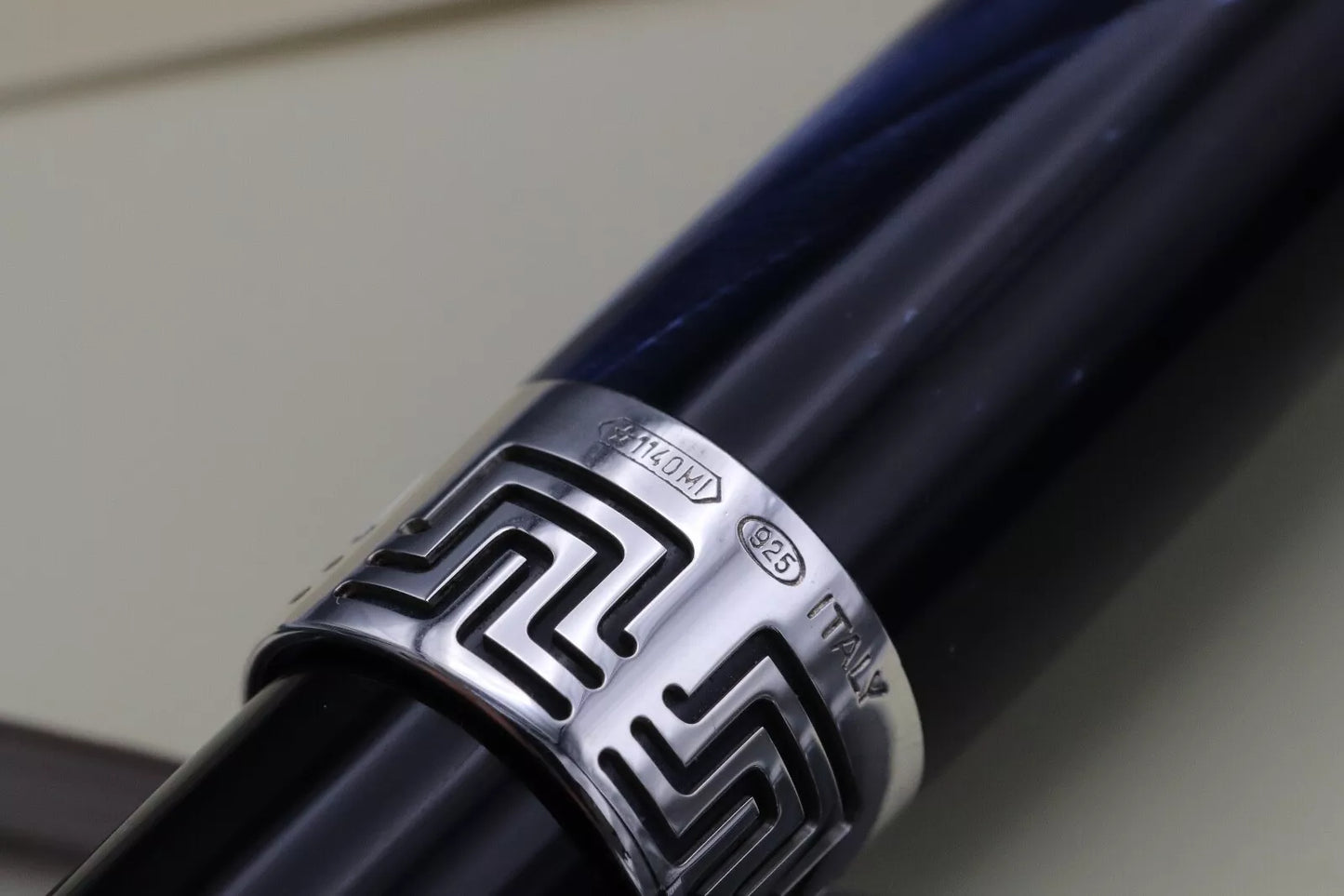 Montegrappa Extra 1st Edition Dark Blue Celluloid Fountain Pen image 8