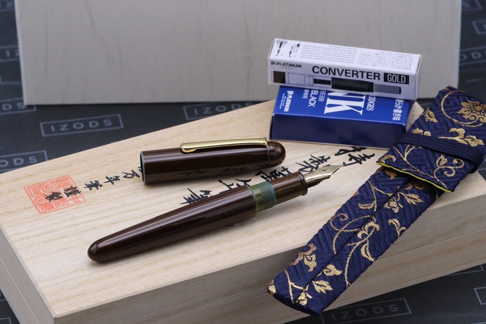 Nakaya Portable Writer Heki-Tamenuri Fountain Pen - Extra Fine Nib - UNUSED image 0