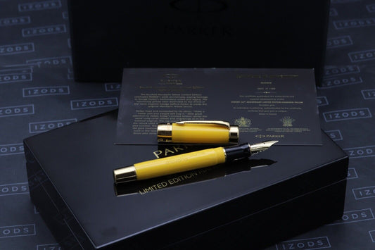 Parker Duofold Mandarin Yellow 125th Anniversary LE Fountain Pen - NEVER INKED image 0