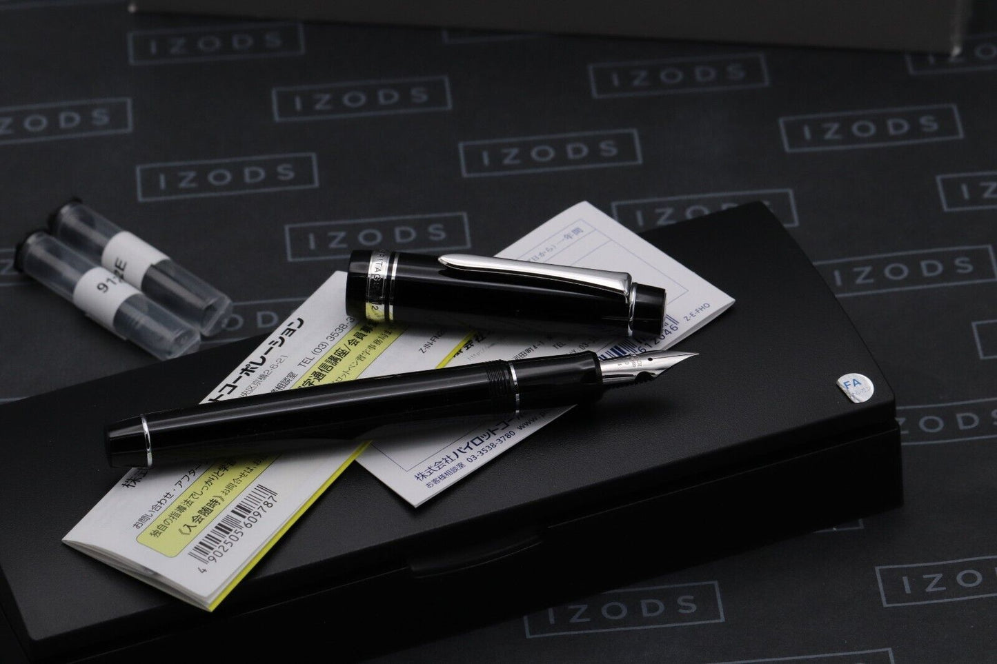 Pilot Custom 912 Black Fountain Pen - FA Nib, Ebonite Feeds image 1