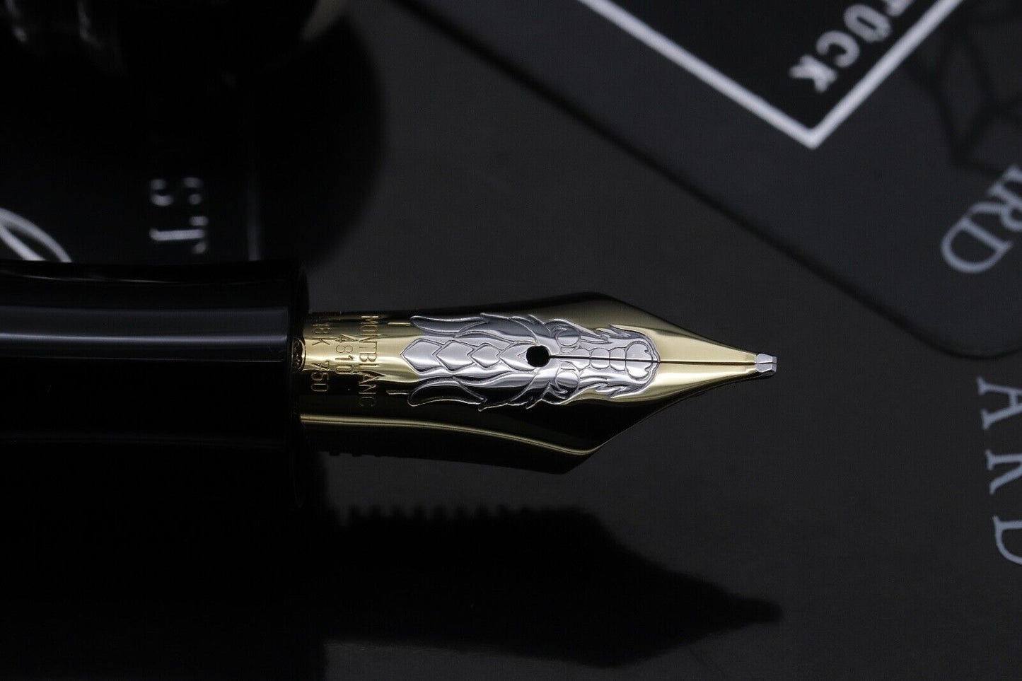 Montblanc Writers Edition Imperial Dragon Fountain Pen - NEVER INKED - Broad Nib image 2