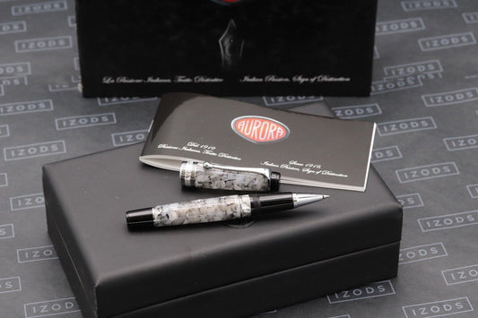 Aurora Optima Black Pearl Chrome Rollerball Pen - UNUSED image 0