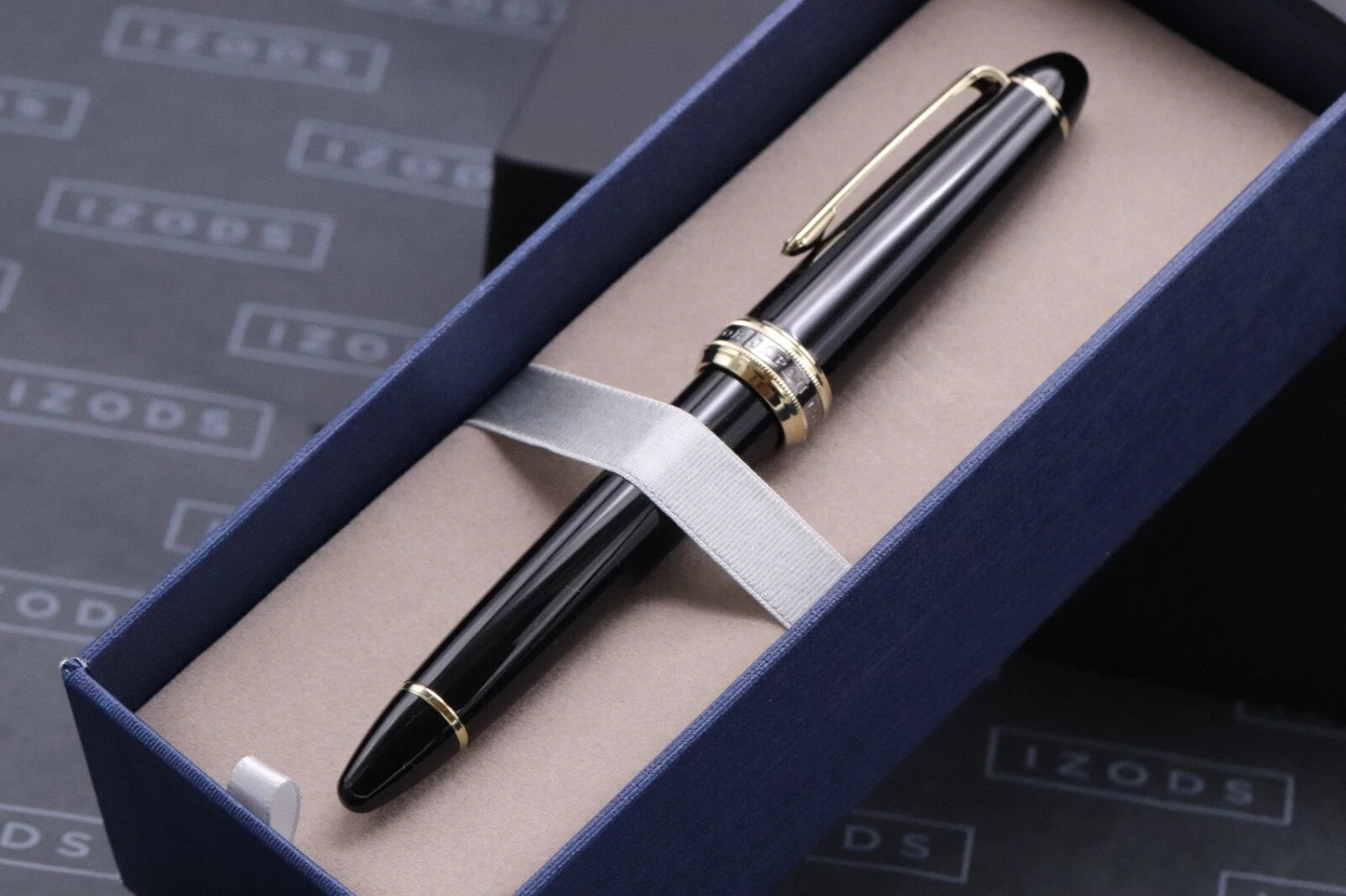 Sailor 1911L Black Gold Fountain Pen - Naginata Cross Concord Nib - UNUSED image 1