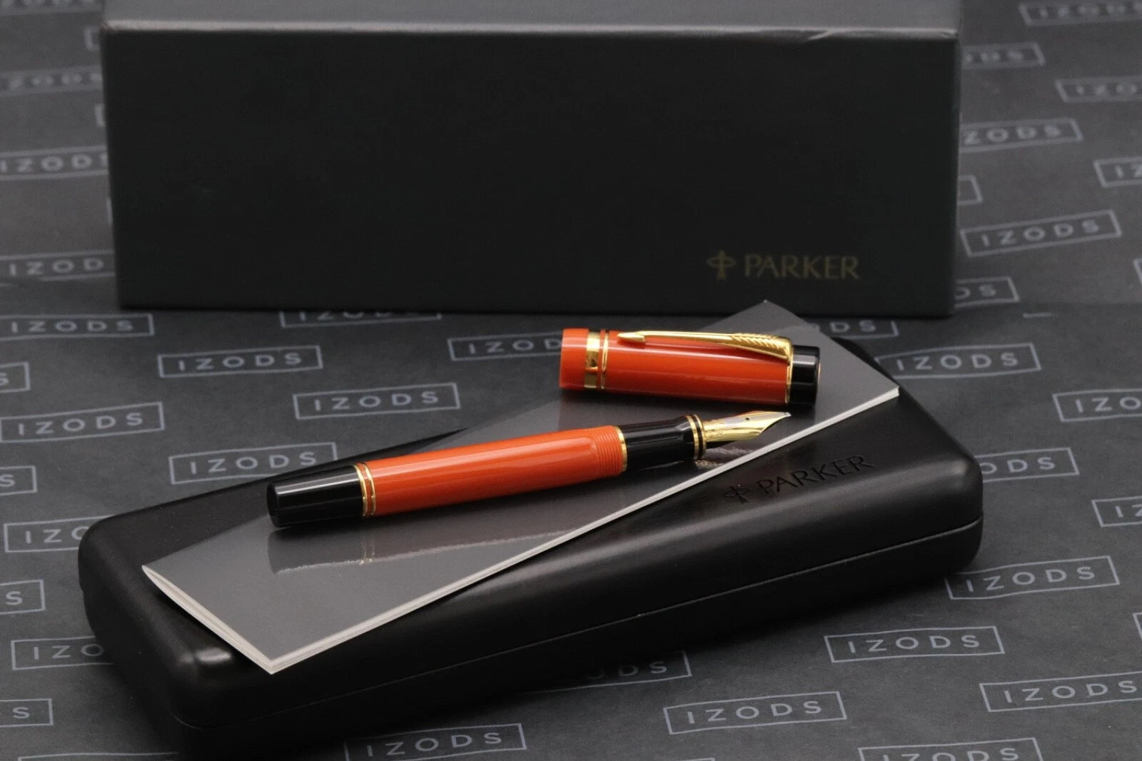 Parker Duofold Centennial Orange Fountain Pen - OBB Nib image 0