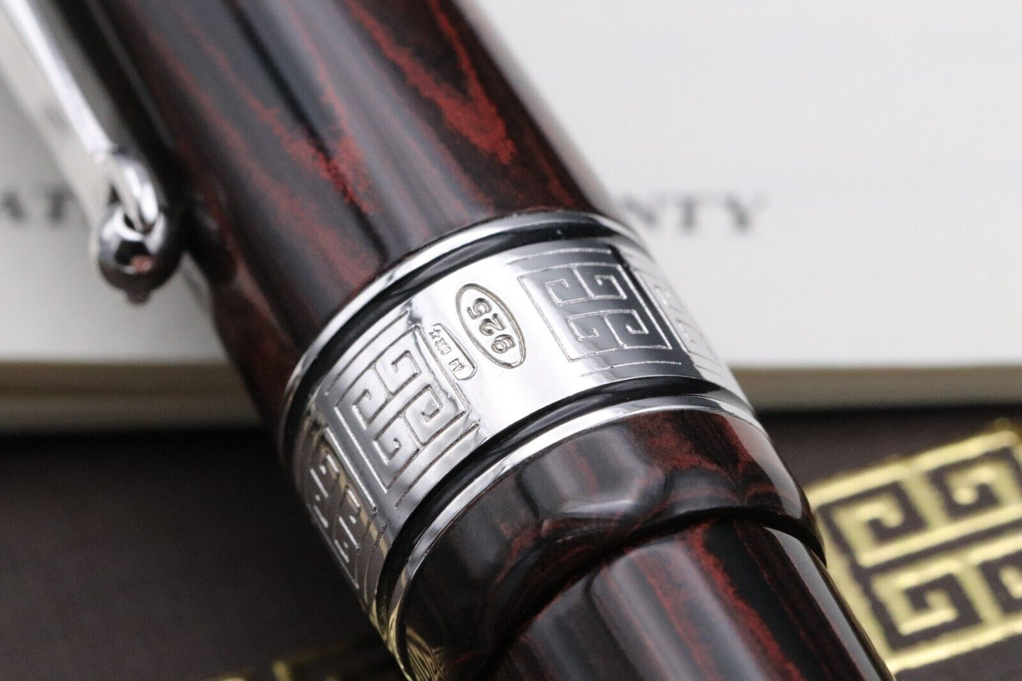 Santini Giant 8 Cherry Ebonite LE33 Fountain Pen - #8 EF Nib image 4