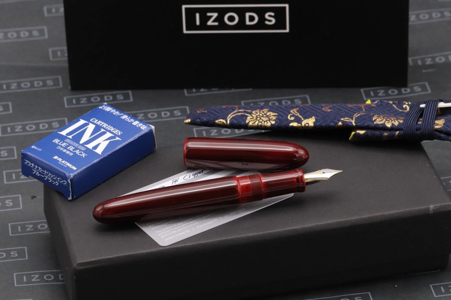 Nakaya D-17mm Portable Cigar Aka-Tamenuri Fountain Pen image 0
