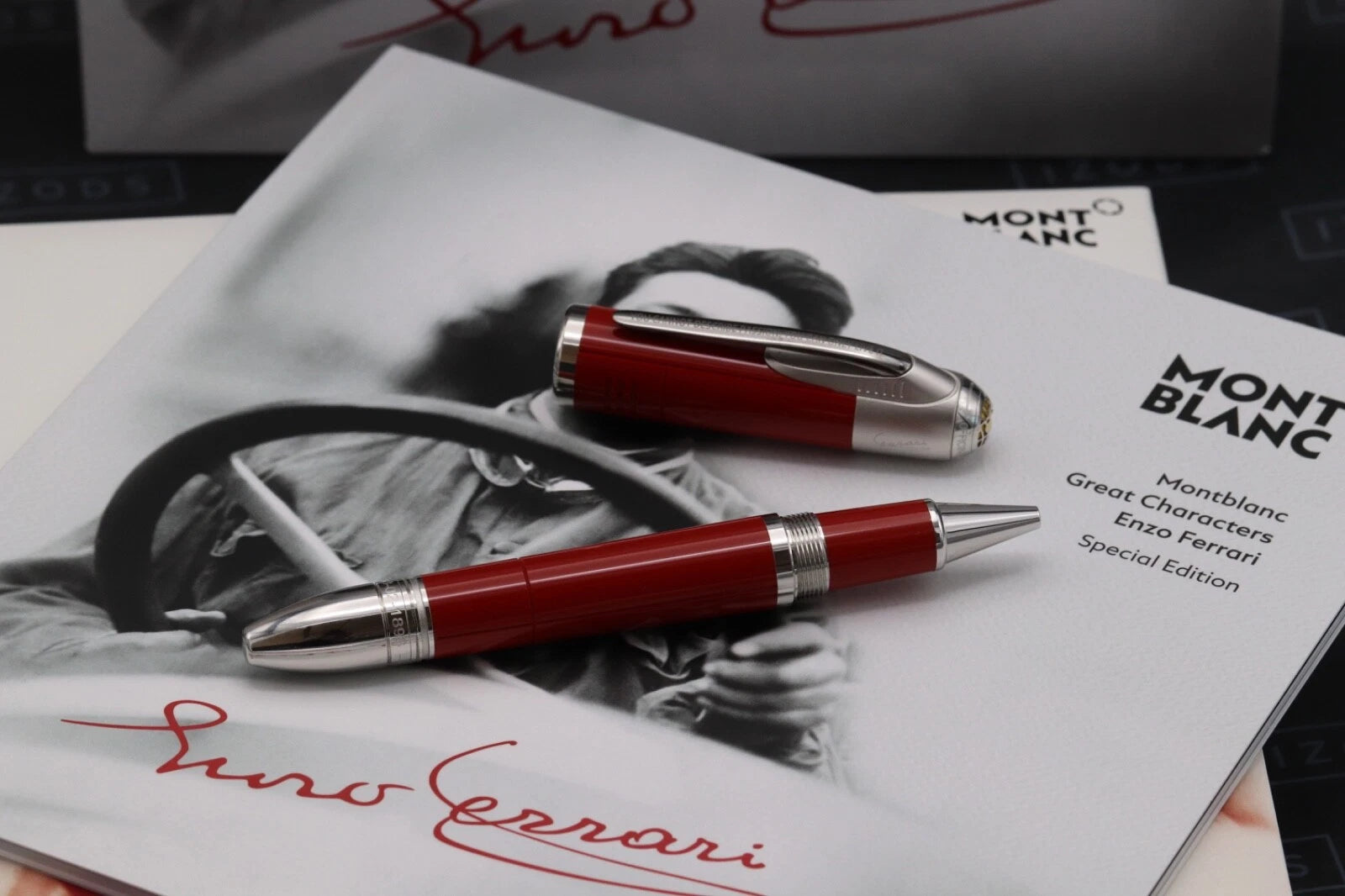 Montblanc Great Characters Enzo Ferrari Special Edition Rollerball Pen image 1
