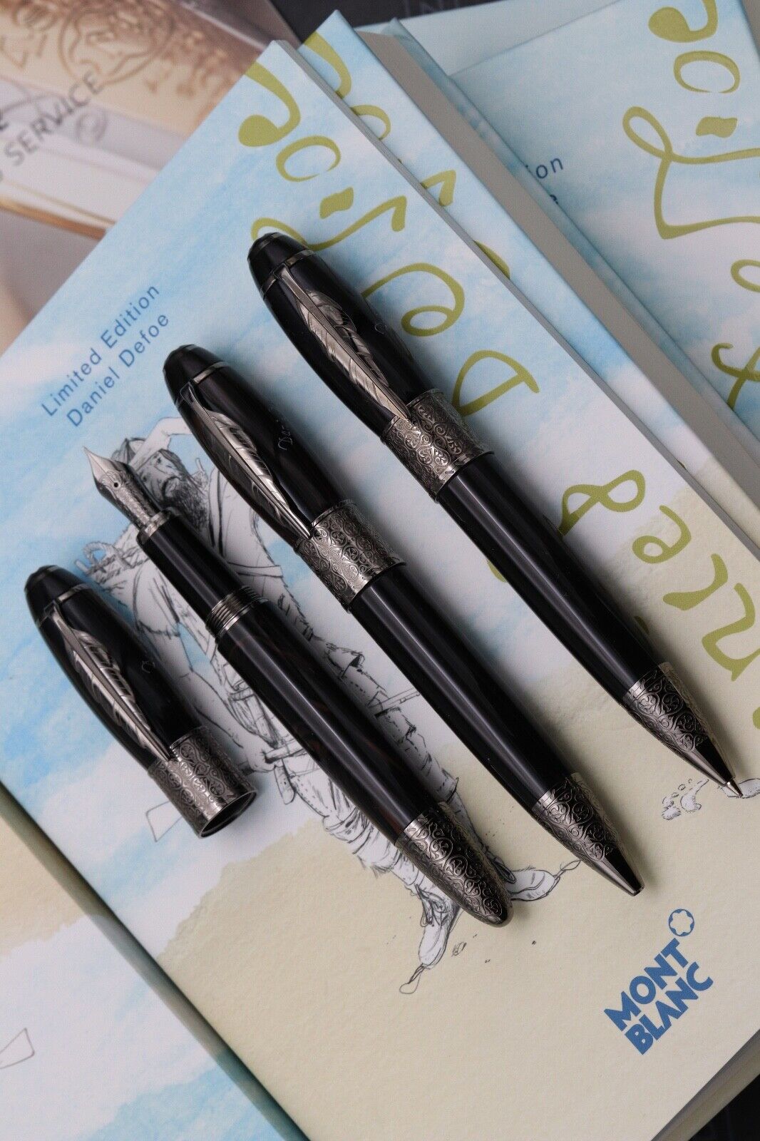 Montblanc Writers Edition Daniel Defoe Set - UNUSED - EF NIB - NUMBER 0006 image 2