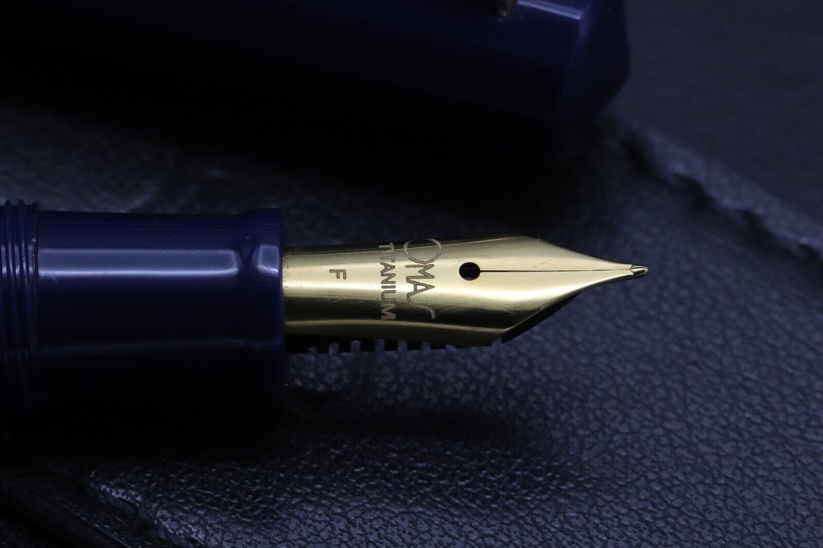 Omas Milord Blue Gold Trim Fountain Pen - Fine Titanium Nib image 2