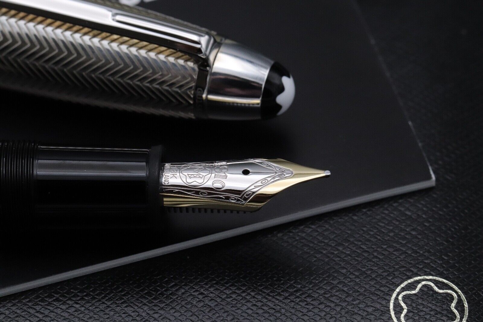Montblanc Meisterstuck LeGrand Silver Barley Doue Fountain Pen - Serviced by MB image 2