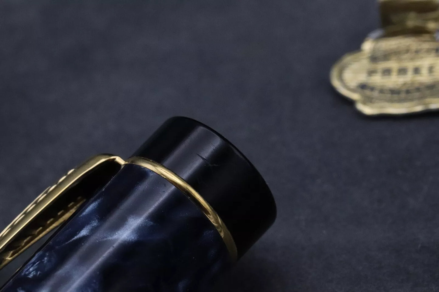 Parker Duofold Centennial Blue Marble Fountain Pen - MK1 - 1991 image 6
