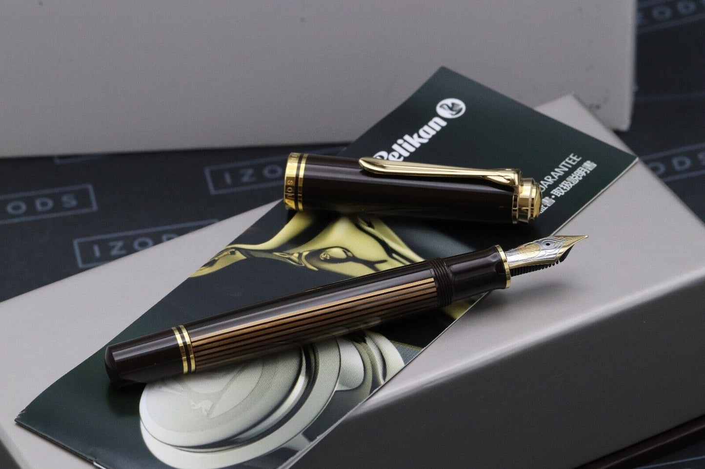 Pelikan Souveran M800 Brown Black Special Edition Fountain Pen - Fine Nib image 1