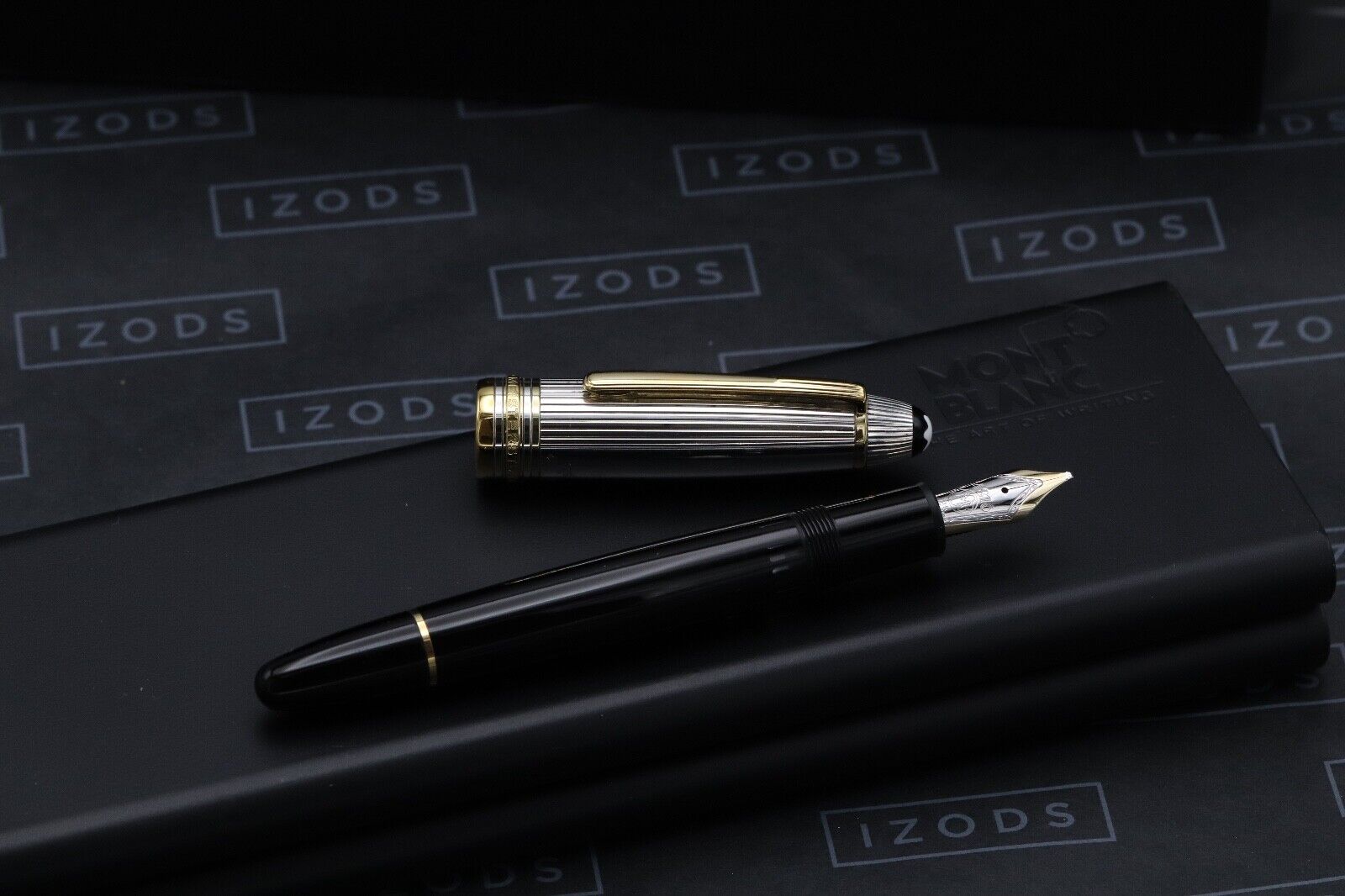 Montblanc Meisterstuck 146 LeGrand AG925 Pinstripe Doue Fountain Pen - Broad Nib image 1