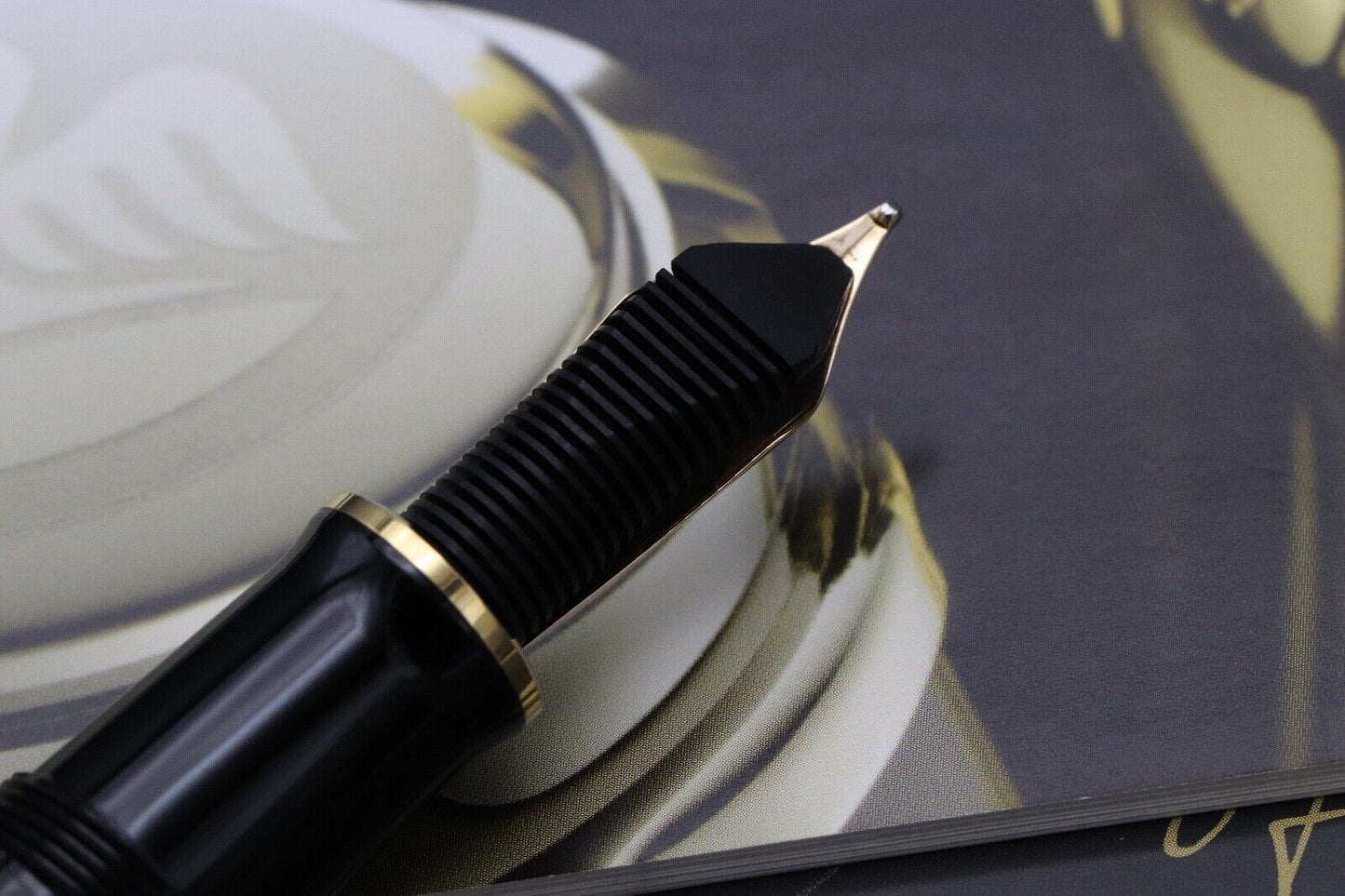 Pelikan Souveran M1000 Black Fountain Pen - Broad Nib - INKED ONCE image 3