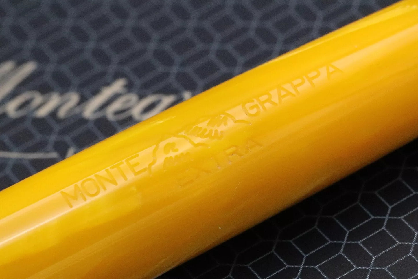Montegrappa Extra Yellow Celluloid Fountain Pen - INKED ONCE - EF BI-TONE NIB image 6