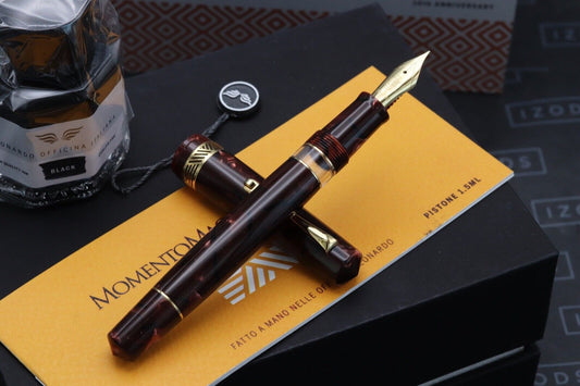 Leonardo Momento Magico Vino Rosso Red Scarlet Celluloid Fountain Pen - 07/10 LE image 1