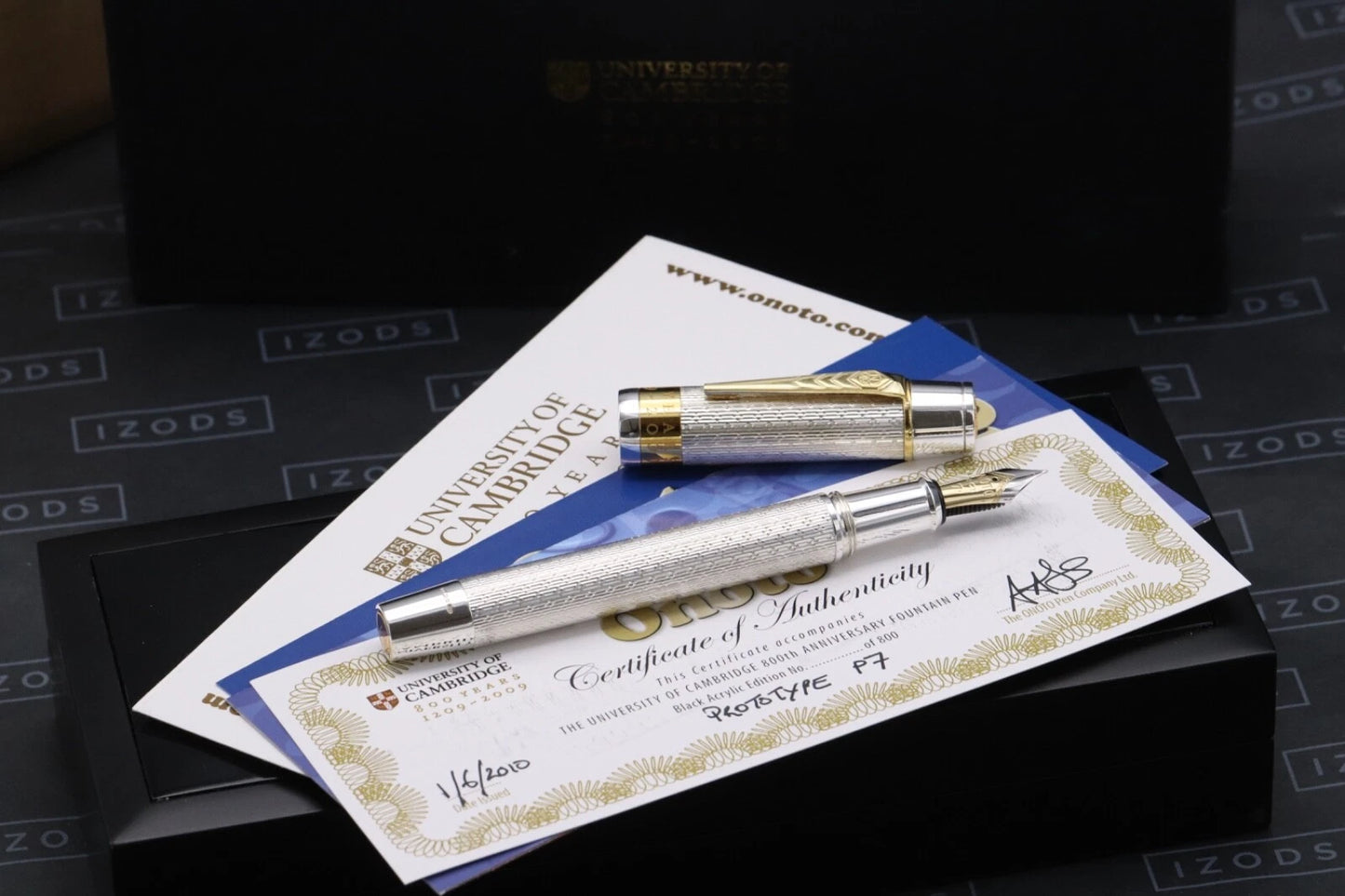 Onoto University of Cambridge Silver Prototype Limited Edition Fountain Pen image 0
