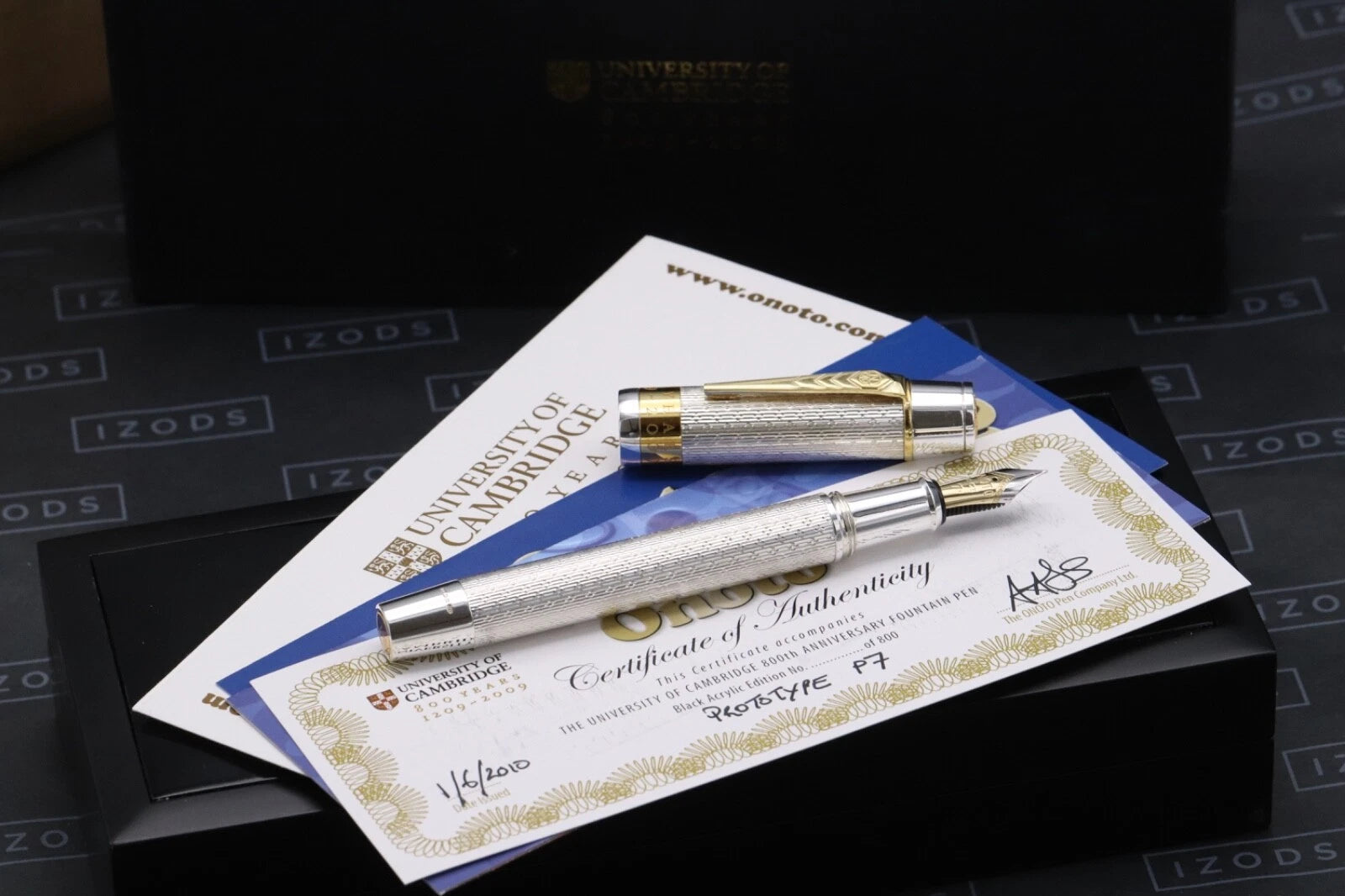Onoto University of Cambridge Silver Prototype Limited Edition Fountain Pen image 0