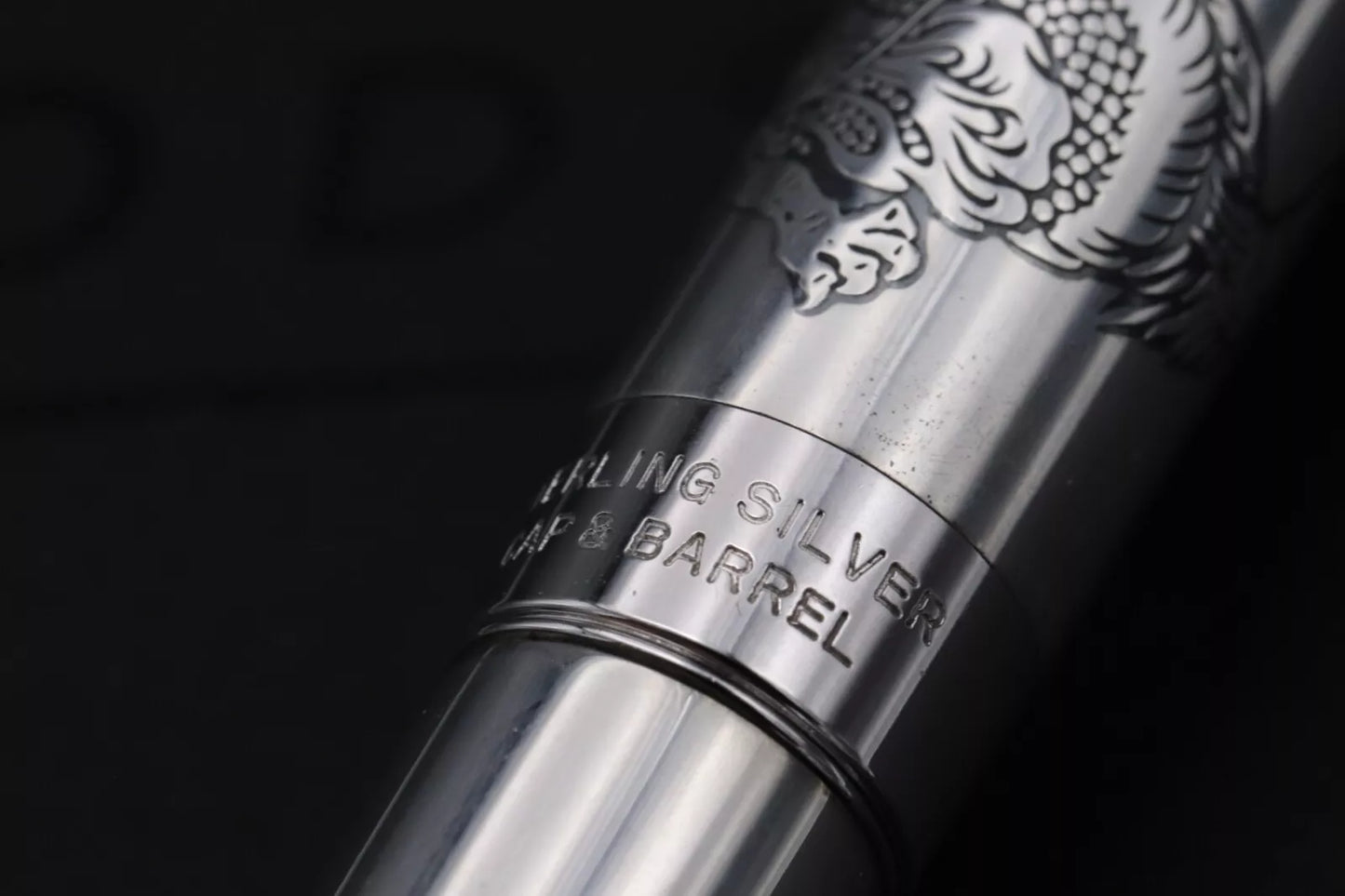 Pilot Sterling Silver Dragon Fountain Pen - 1994 image 3