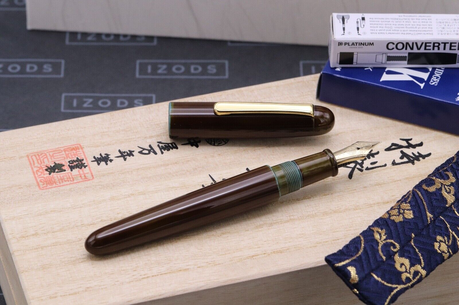Nakaya Portable Writer Heki-Tamenuri Fountain Pen - UNUSED image 1