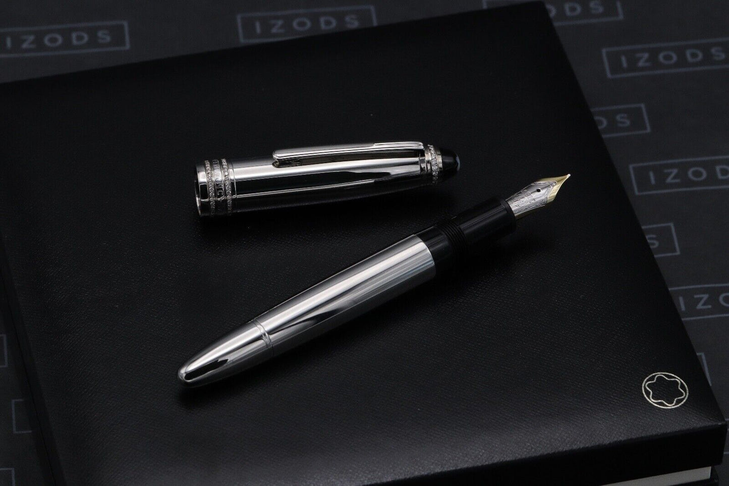 Montblanc Meisterstuck 146 LeGrand Royal Steel Diamond Fountain Pen image 0
