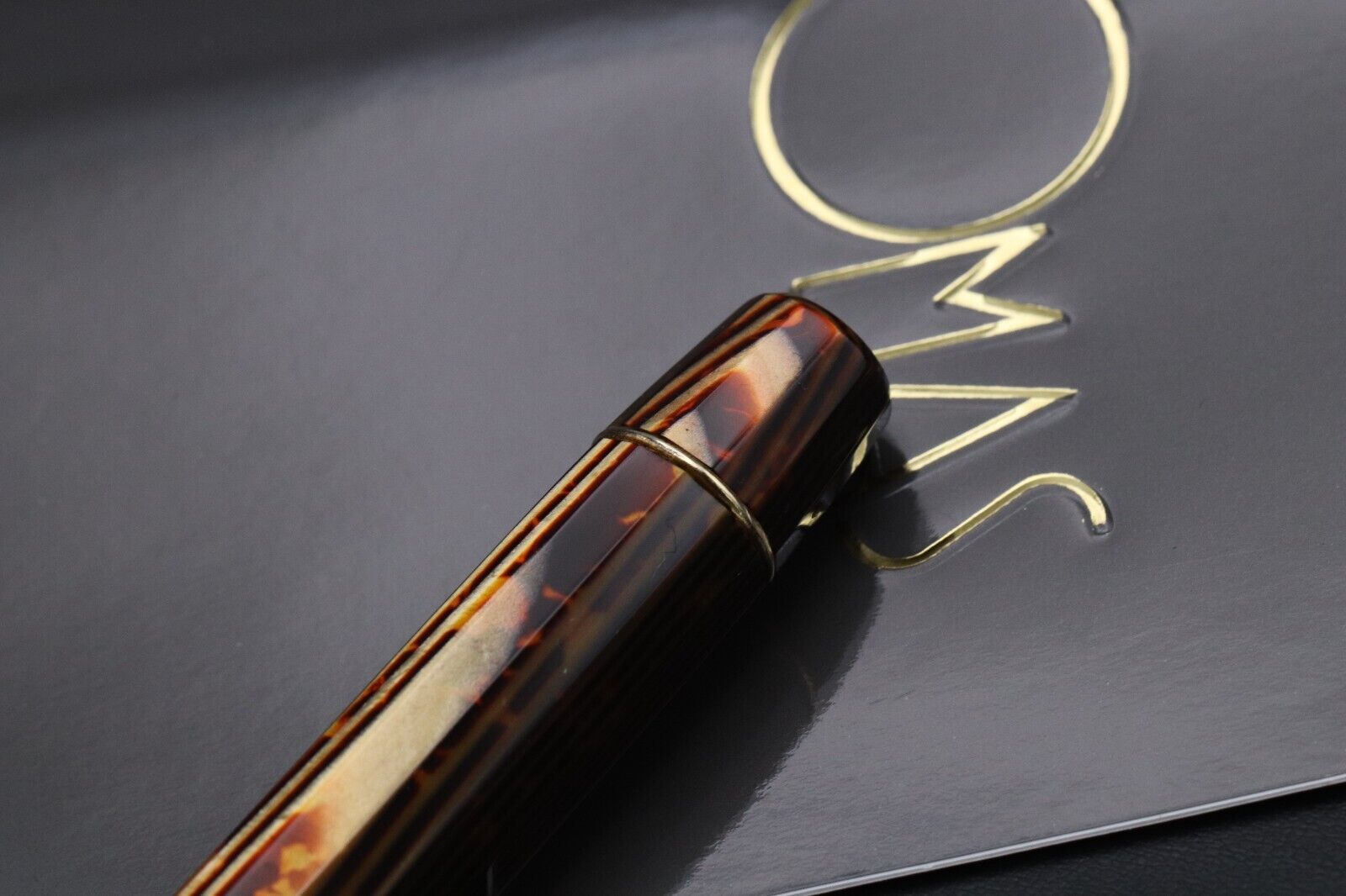 Omas Paragon Arco Bronze Gold Trim Fountain Pen - OMD Nib image 6