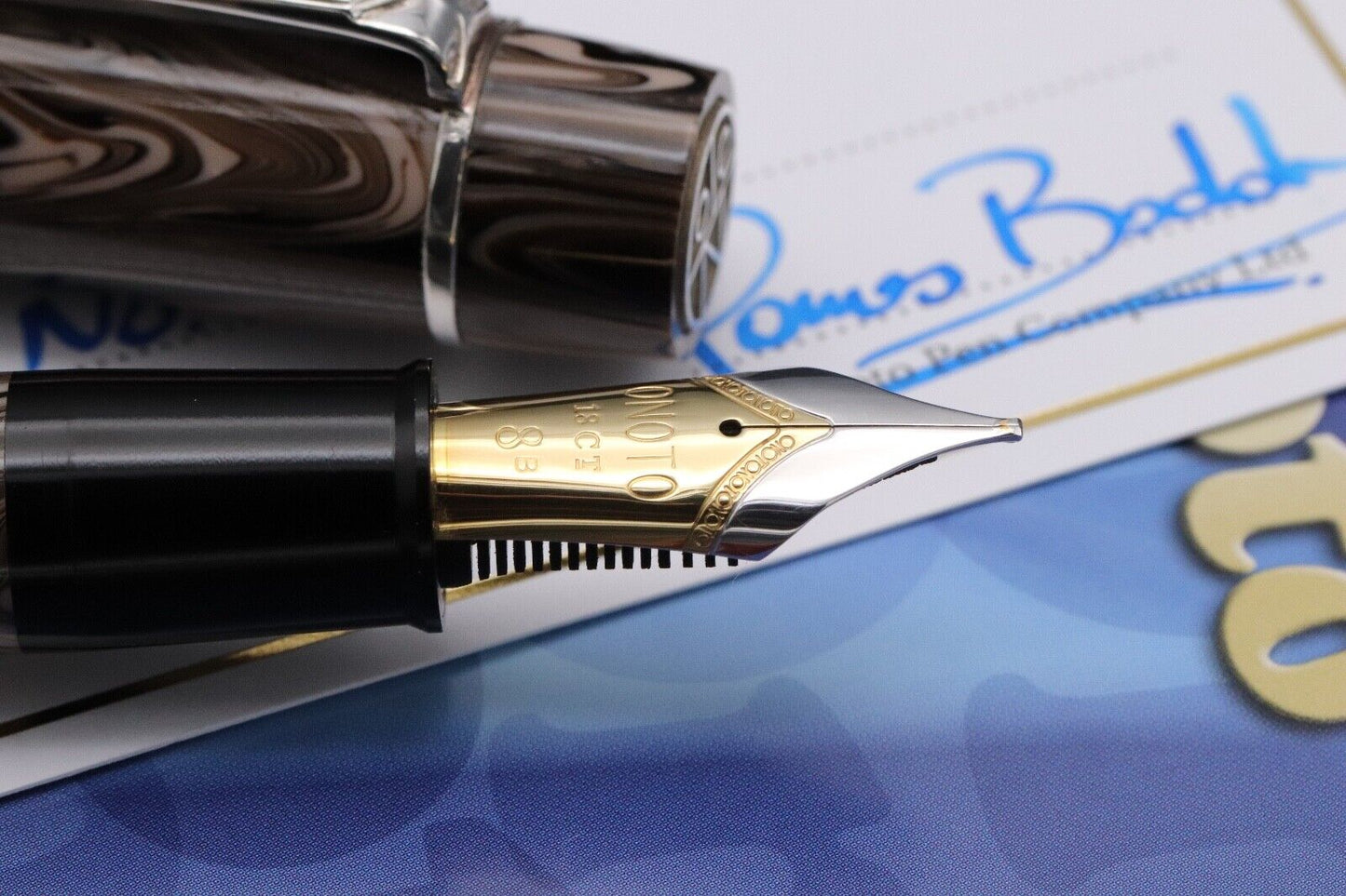 Onoto Magna Arabica Custom Fountain Pen - #8 18k CI Sorowka Nib image 2