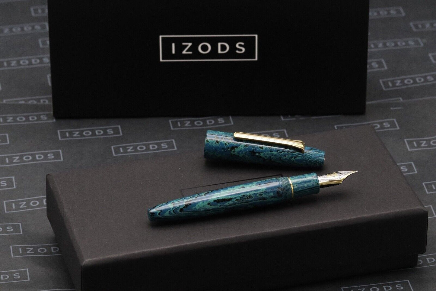 Sailor Ryokkyo Ebonite Green Echo Naginata Togi Fountain Pen image 0