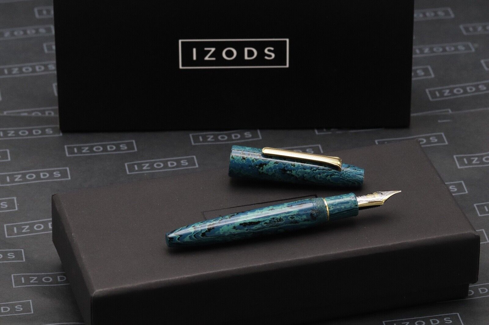 Sailor Ryokkyo Ebonite Green Echo Naginata Togi Fountain Pen image 0