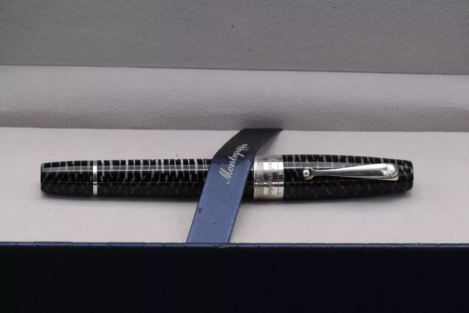 Montegrappa Extra 1930 Zebra Celluloid LE50 Celluloid Fountain Pen - 2002 Nib image 10