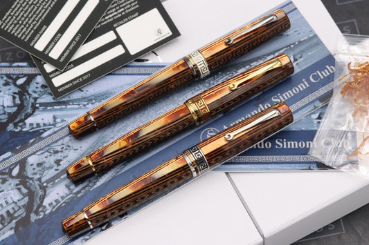 ASC Gladiatore Medio Bespoke Series Arco Bronze 3 Fountain Pen Set - DIPPED image 1
