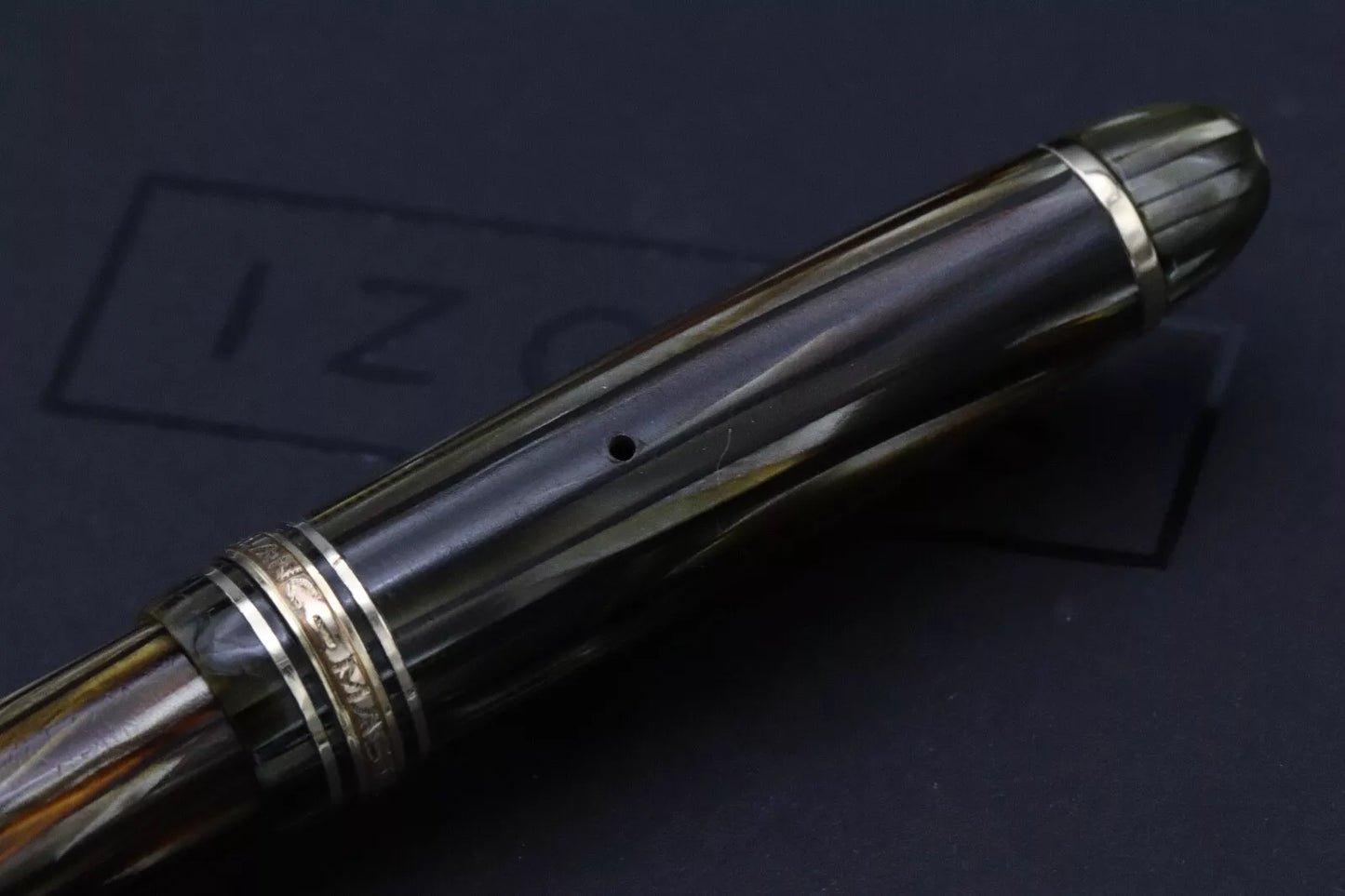 Montblanc Meisterstuck 146 Green Striated Celluloid 1950’S Fountain Pen - EF Nib image 12