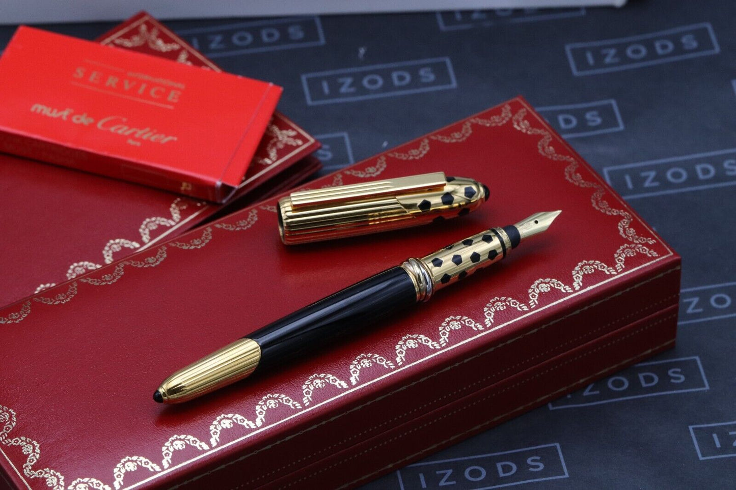 Cartier Panthere de Cartier Black Gold-Plated Fountain Pen - UNUSED - 1990 image 1