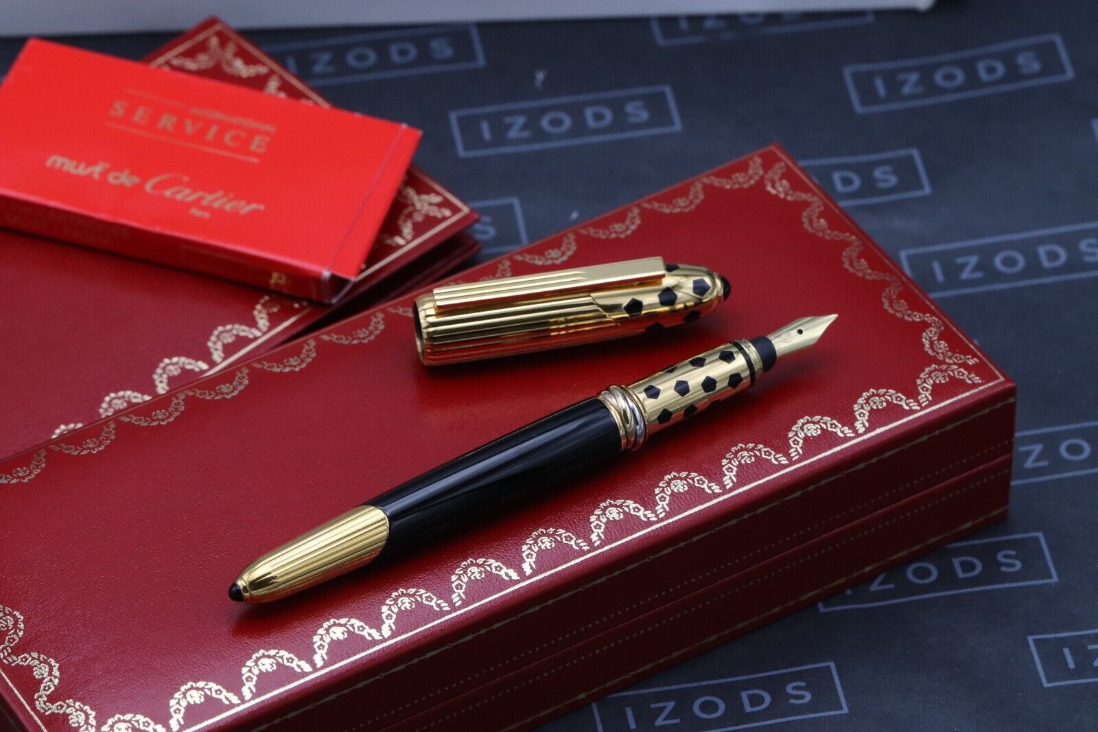 Cartier Panthere de Cartier Black Gold-Plated Fountain Pen - UNUSED - 1990 image 1