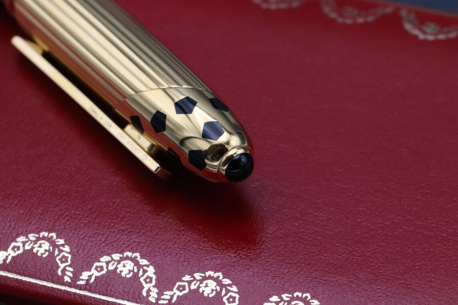 Cartier Panthere de Cartier Black Gold-Plated Fountain Pen - UNUSED - 1990 image 6