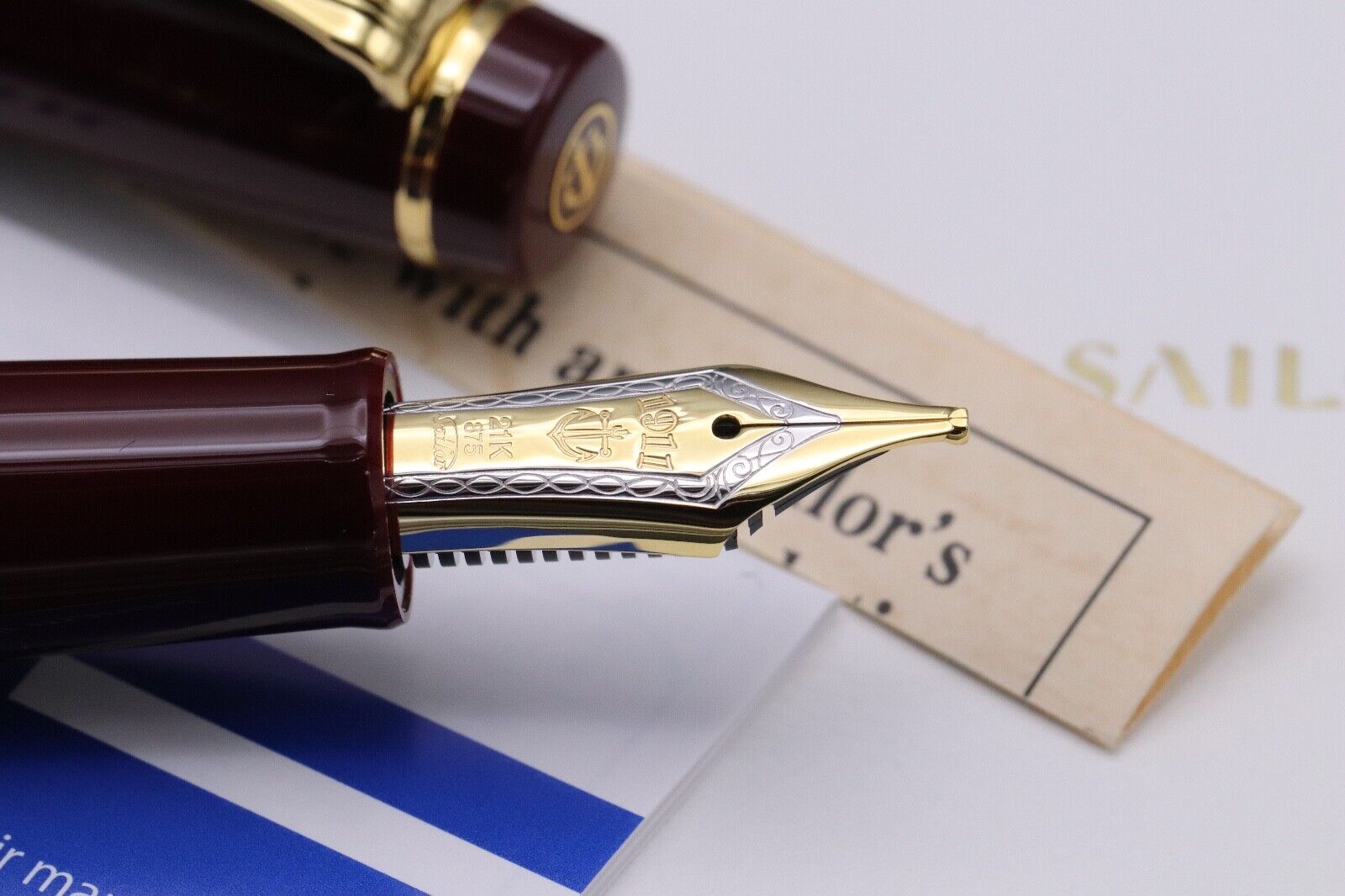 Sailor Professional Gear Realo GT Maroon Fountain Pen - UNUSED - Music Nib image 2