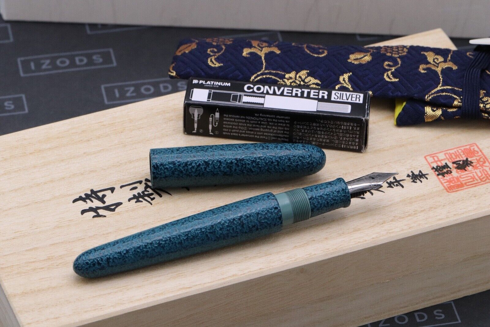 Nakaya Portable Cigar Ishime-Kanshitsu Midori Fountain Pen - UNUSED image 1