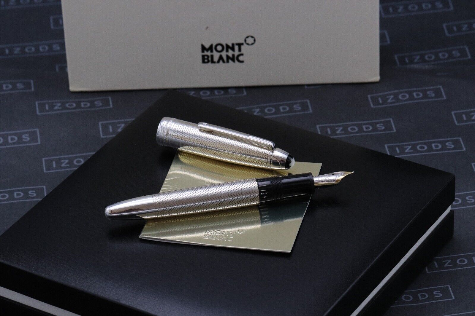 Montblanc Meisterstuck LeGrand Silver Barley Diamond Fountain Pen image 0