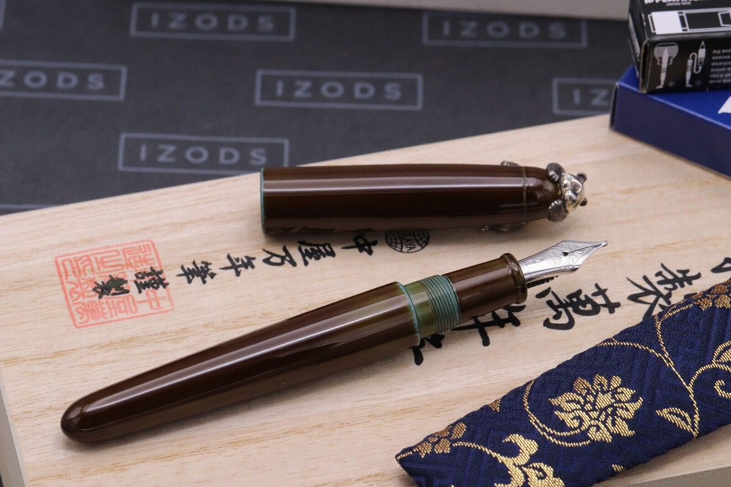 Nakaya Portable Writer Heki-Tamenuri Fountain Pen Panda Stopper - UNUSED BB Nib image 1