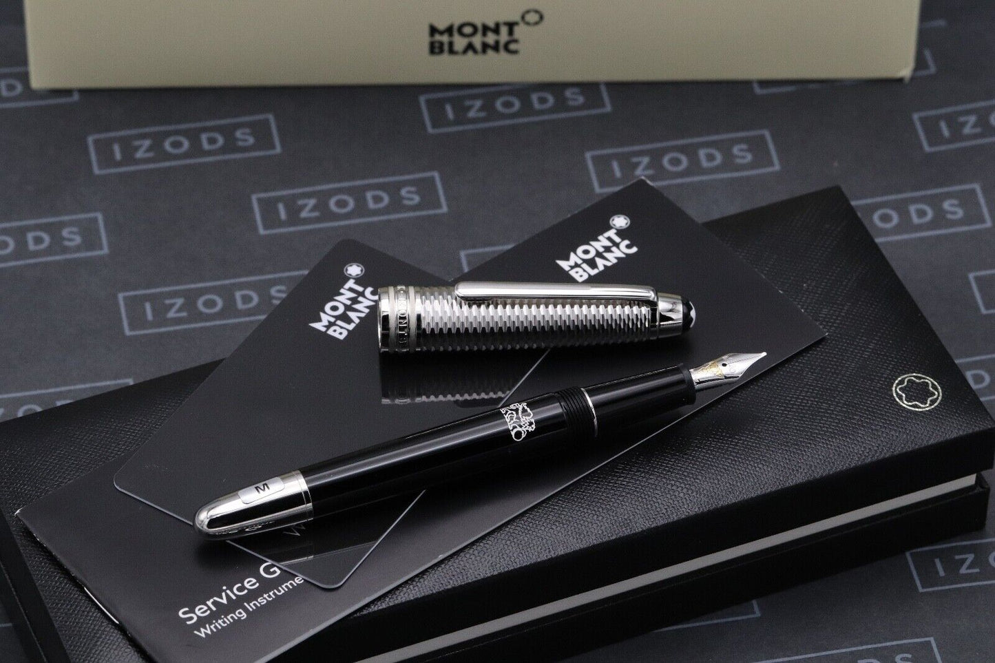 Montblanc Meisterstuck Classsique Geometry Platinum-Coated Fountain Pen - UNUSED image 1