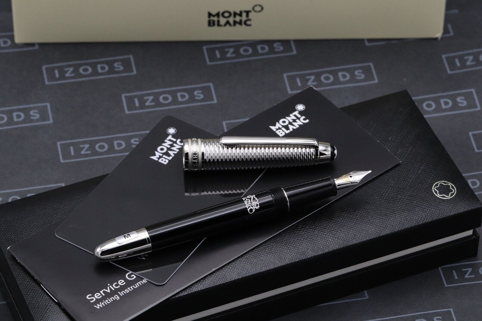 Montblanc Meisterstuck Classsique Geometry Platinum-Coated Fountain Pen - UNUSED image 1