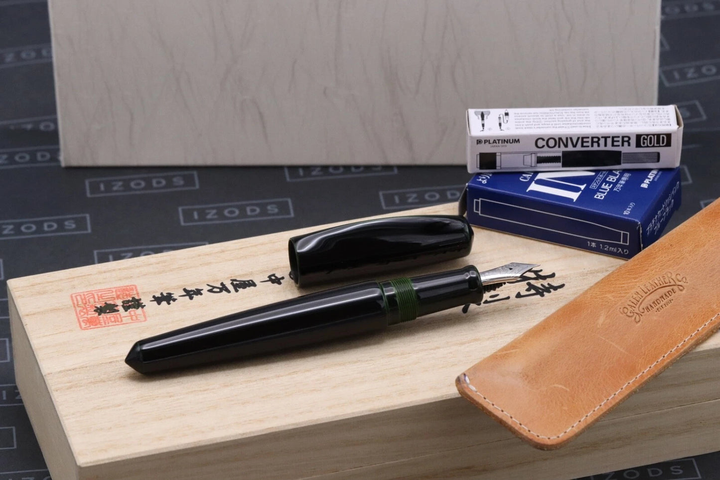 Nakaya Dorsal Fin 1 Midori Tamenuri Fountain Pen - Fine Nib image 0