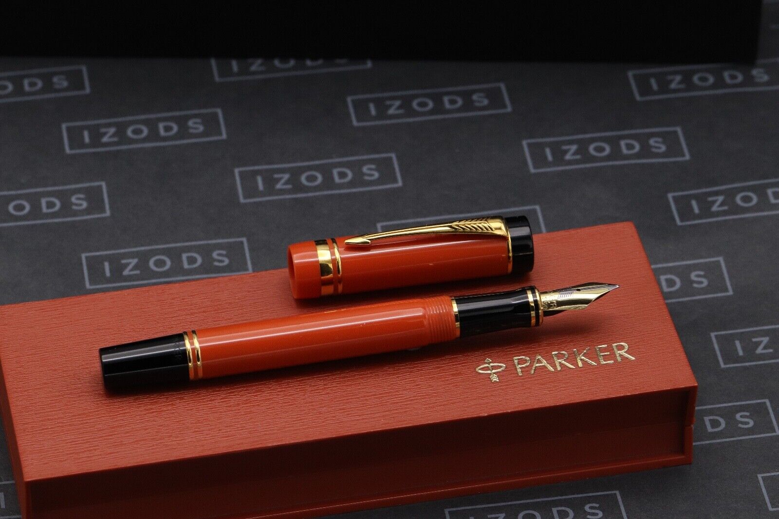 Parker Duofold International Orange Fountain Pen - Michael Masuyama IF Nib image 1
