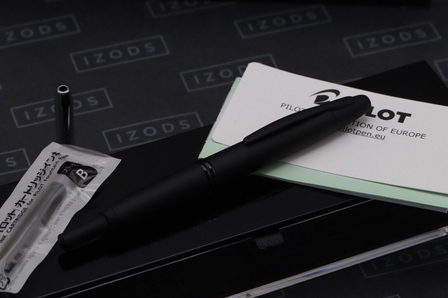 Pilot Capless Matte Black Fountain Pen - 18k Broad Nib image 1