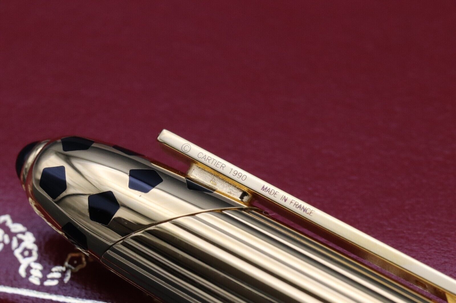 Cartier Panthere de Cartier Black Gold-Plated Fountain Pen - UNUSED - 1990 image 5