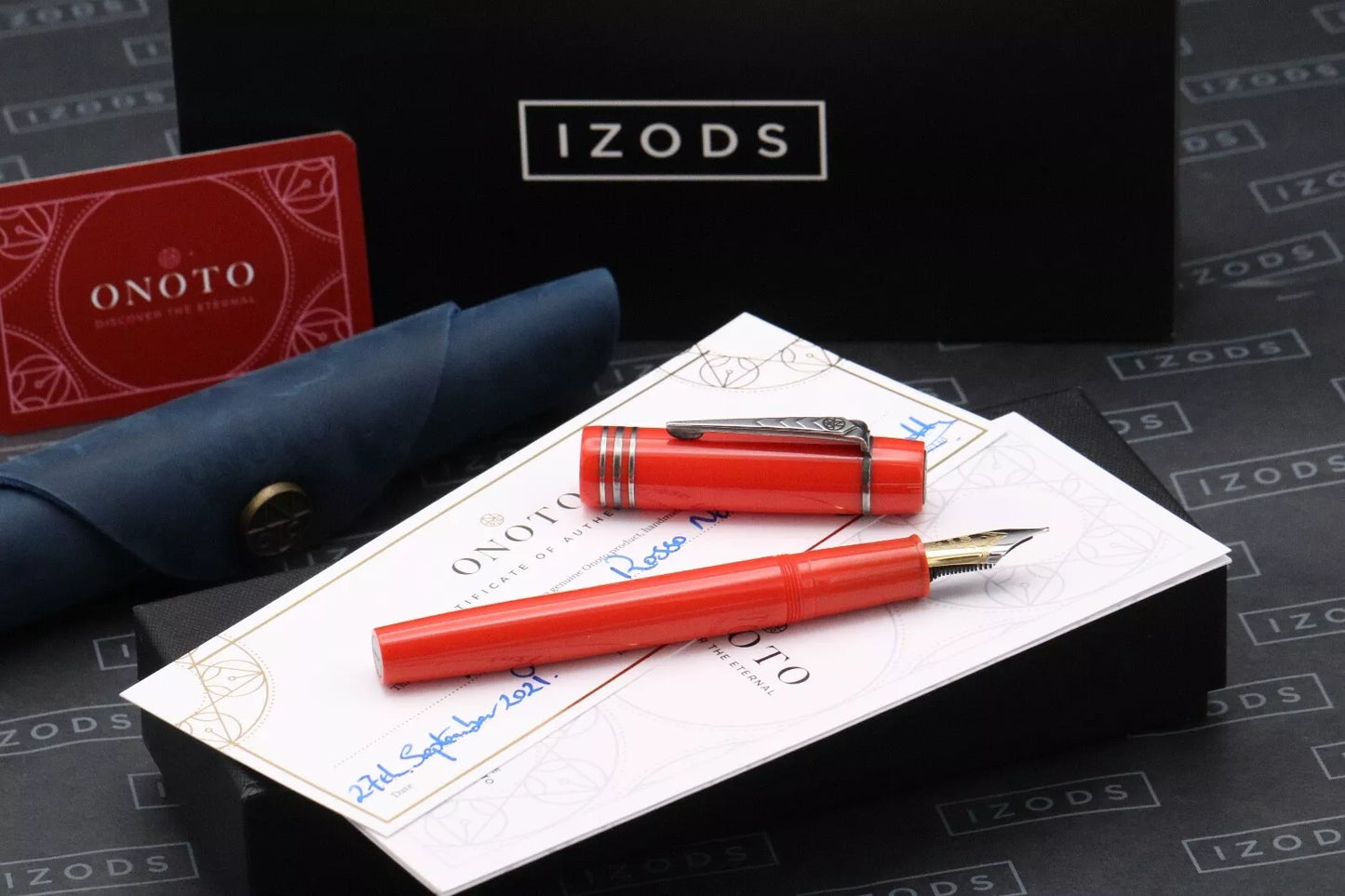 Onoto Magna Classic Rosso Custom 1/1 Fountain Pen - #8 Stub Nib Pablo at FPnibs image 0