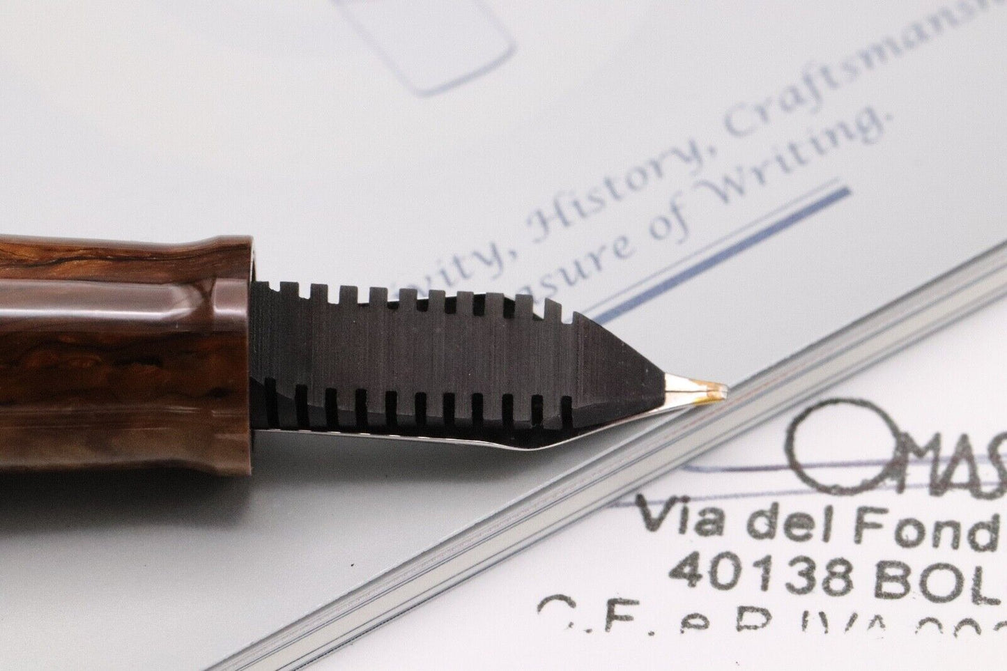 Omas Paragon Burlwood Celluloid LE60 HT Fountain Pen image 3