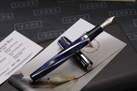 Visconti Divina Oversize Typhoon Blu Limited Edition 100 Fountain Pen image 1