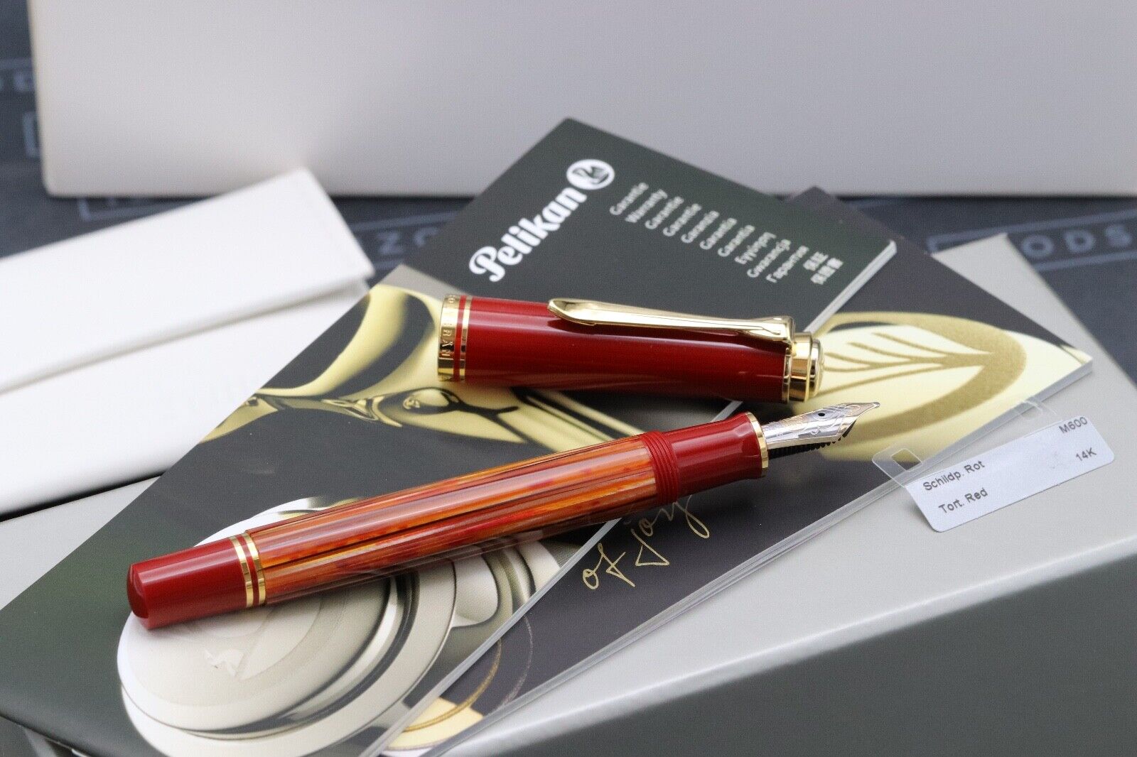 Pelikan M600 Red Tortoiseshell Special Edition Fountain Pen - UNUSED image 1