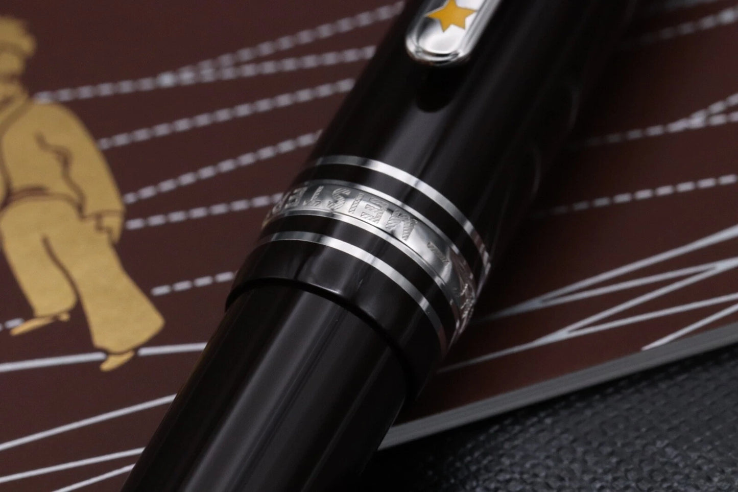 Montblanc Meisterstuck Classique Le Petit Prince Aviator Fountain Pen - UNUSED - Rare Factory Error Upside Down Cap Ring image 9